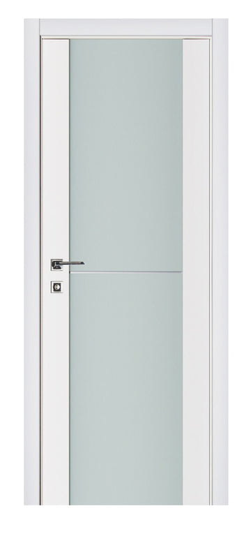 Nova Triplex 002 Soft White Laminated Modern Interior Door