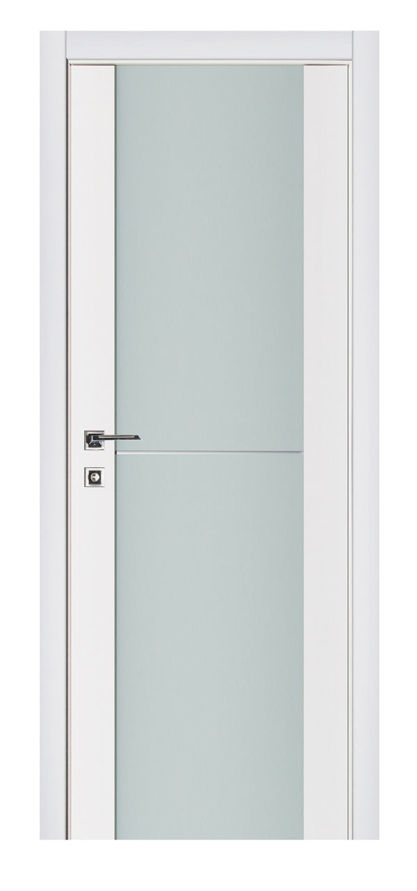Nova Triplex 002 Soft White Laminated Modern Interior Door