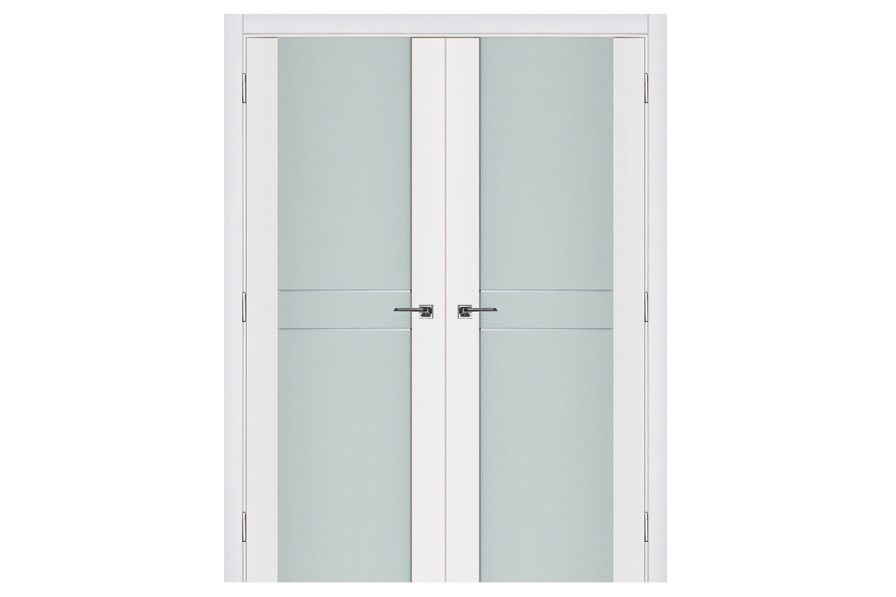 Nova Triplex 003 Soft White Laminated Modern Interior Door - Double Door