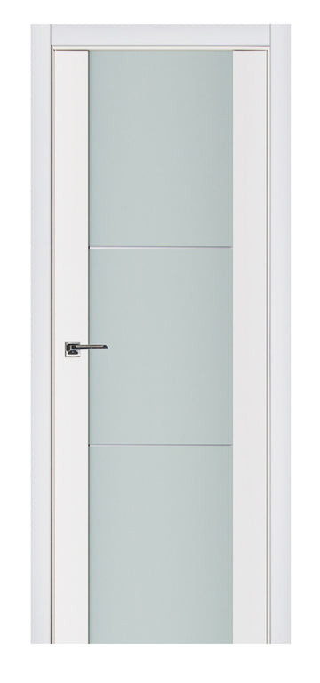 Nova Triplex 004 Soft White Laminated Modern Interior Door