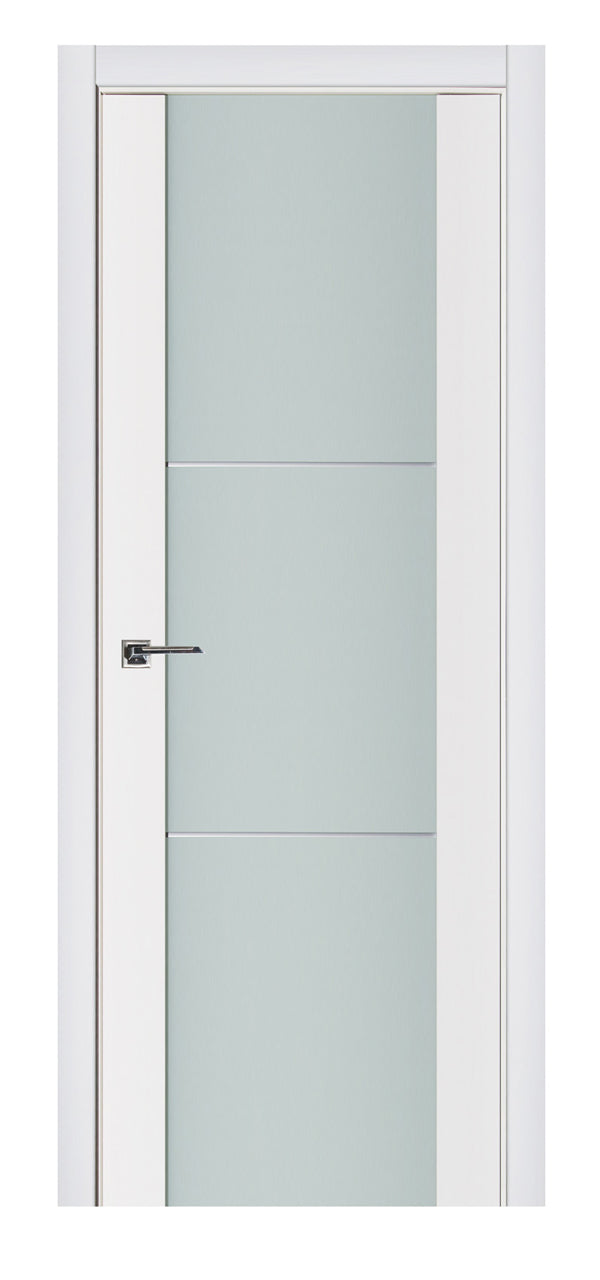 Nova Triplex 004 Soft White Laminated Modern Interior Door