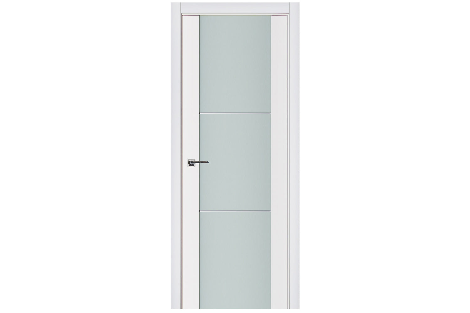 Nova Triplex 004 Soft White Laminated Modern Interior Door - Single Door