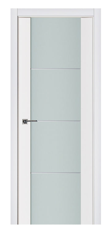 Nova Triplex 006 Soft White Laminated Modern Interior Door