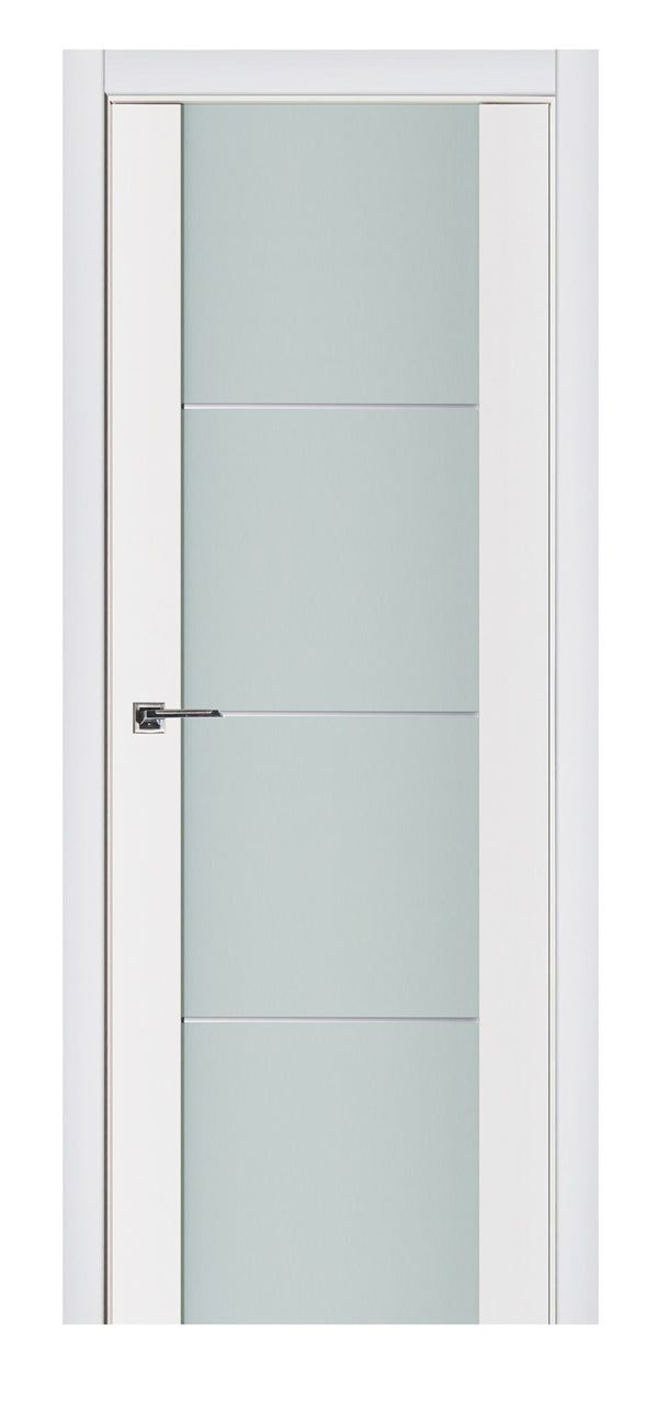 Nova Triplex 006 Soft White Laminated Modern Interior Door