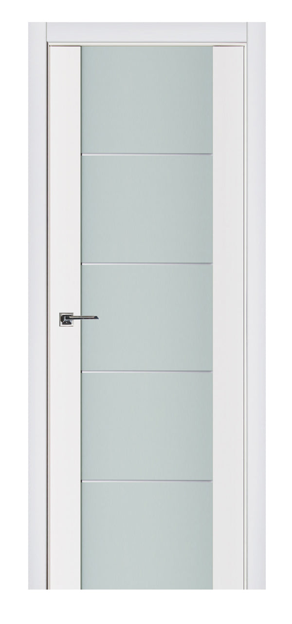 Nova Triplex 007 Soft White Laminated Modern Interior Door