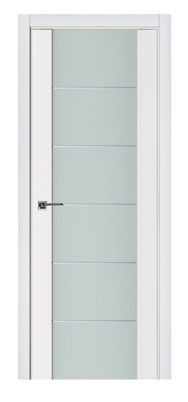 Nova Triplex 008 Soft White Laminated Modern Interior Door
