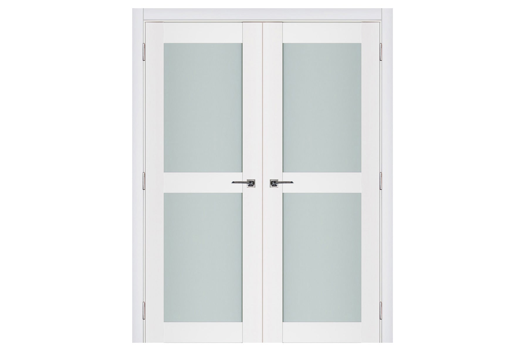 Nova Triplex 009 Soft White Laminated Modern Interior Door - Double Door