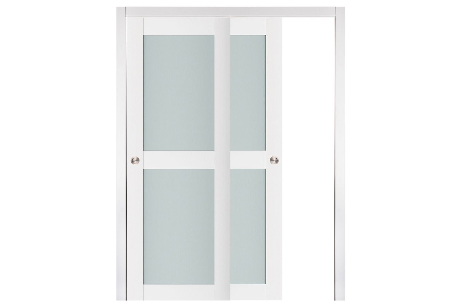 Nova Triplex 009 Soft White Laminated Modern Interior Door - Bypass Door