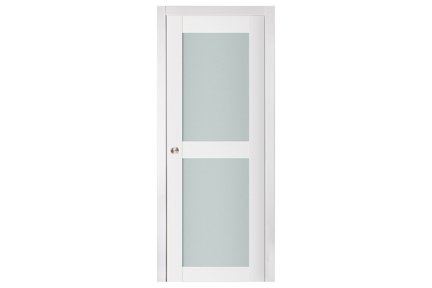 Nova Triplex 009 Soft White Laminated Modern Interior Door - Single Pocket