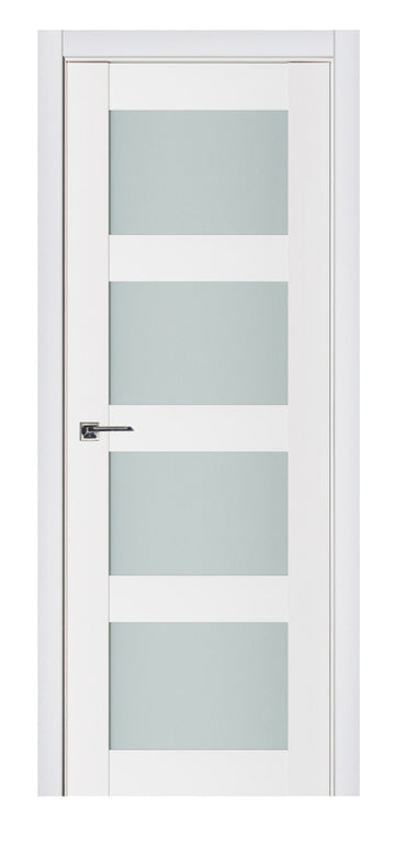 Nova Triplex 010 Soft White Laminated Modern Interior Door
