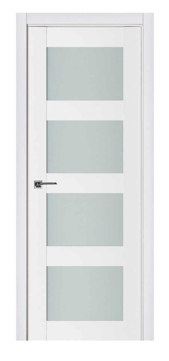 Nova Triplex 010 Soft White Laminated Modern Interior Door