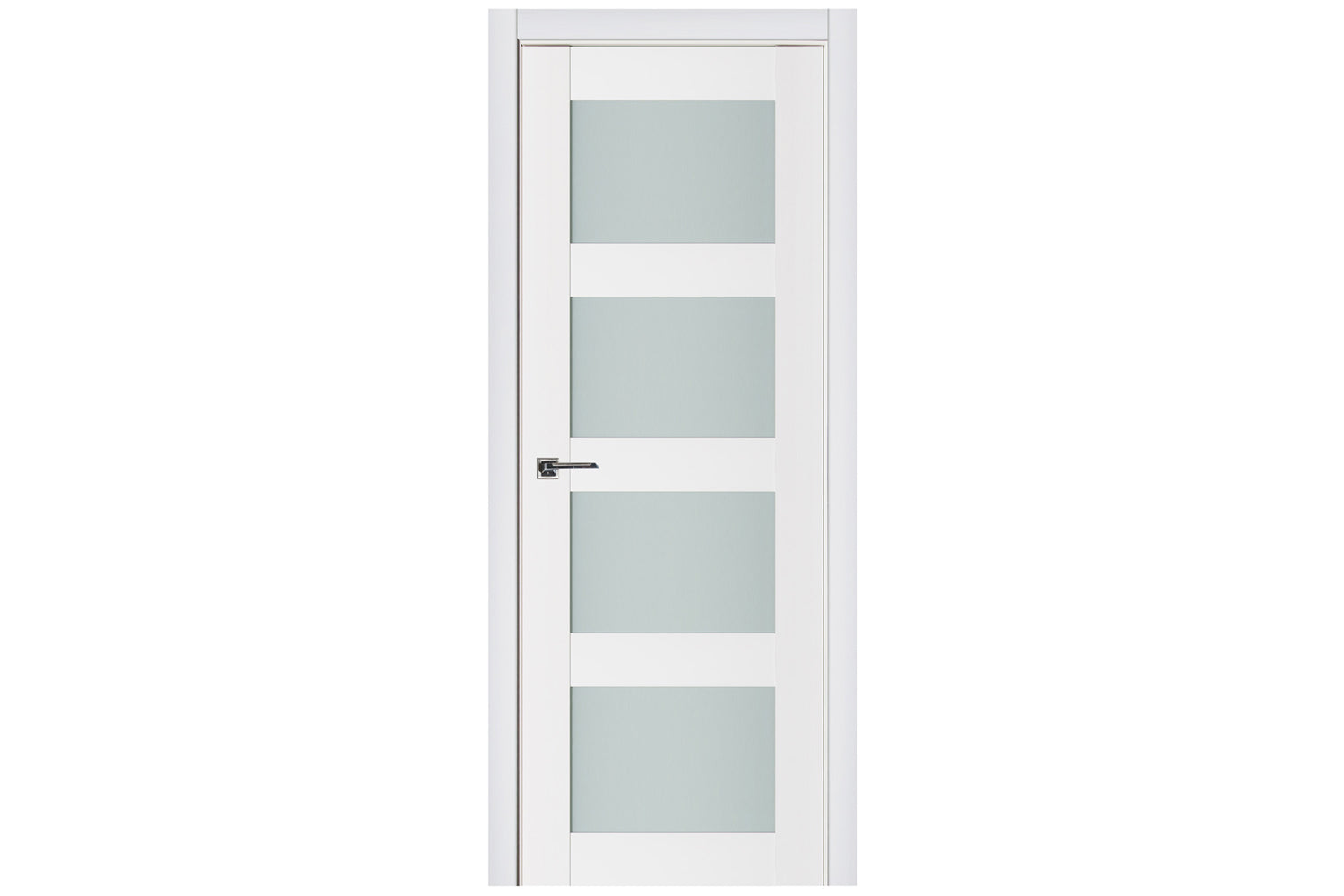 Nova Triplex 010 Soft White Laminated Modern Interior Door - Single Door