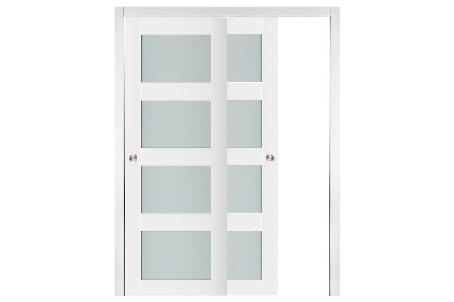 Nova Triplex 010 Soft White Laminated Modern Interior Door - Bypass Door