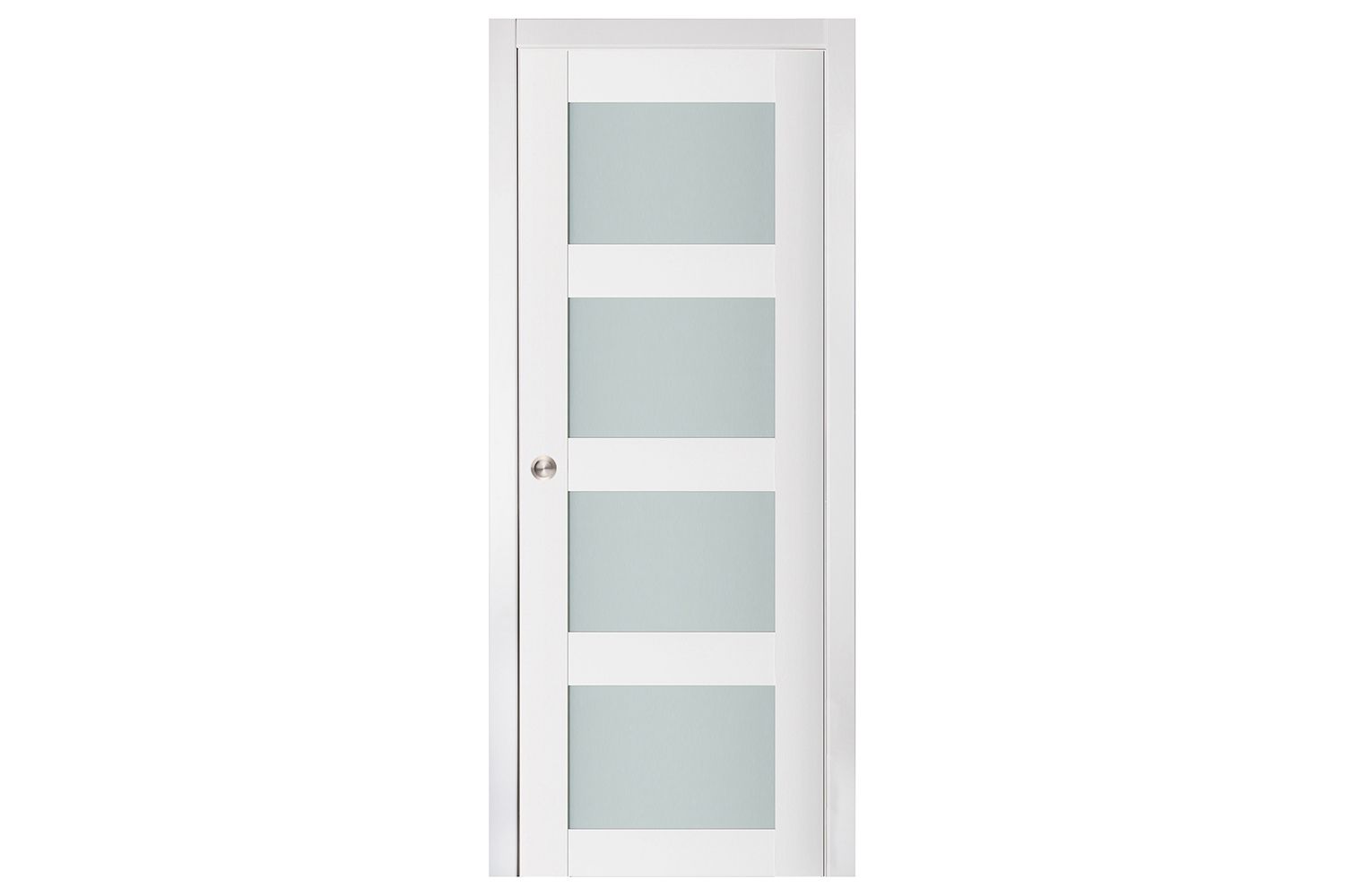 Nova Triplex 010 Soft White Laminated Modern Interior Door - Single Pocket