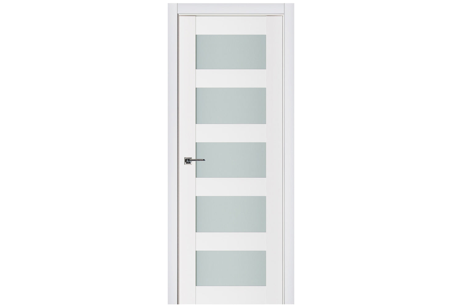 Nova Triplex 022 Soft White Laminated Modern Interior Door - Single Door