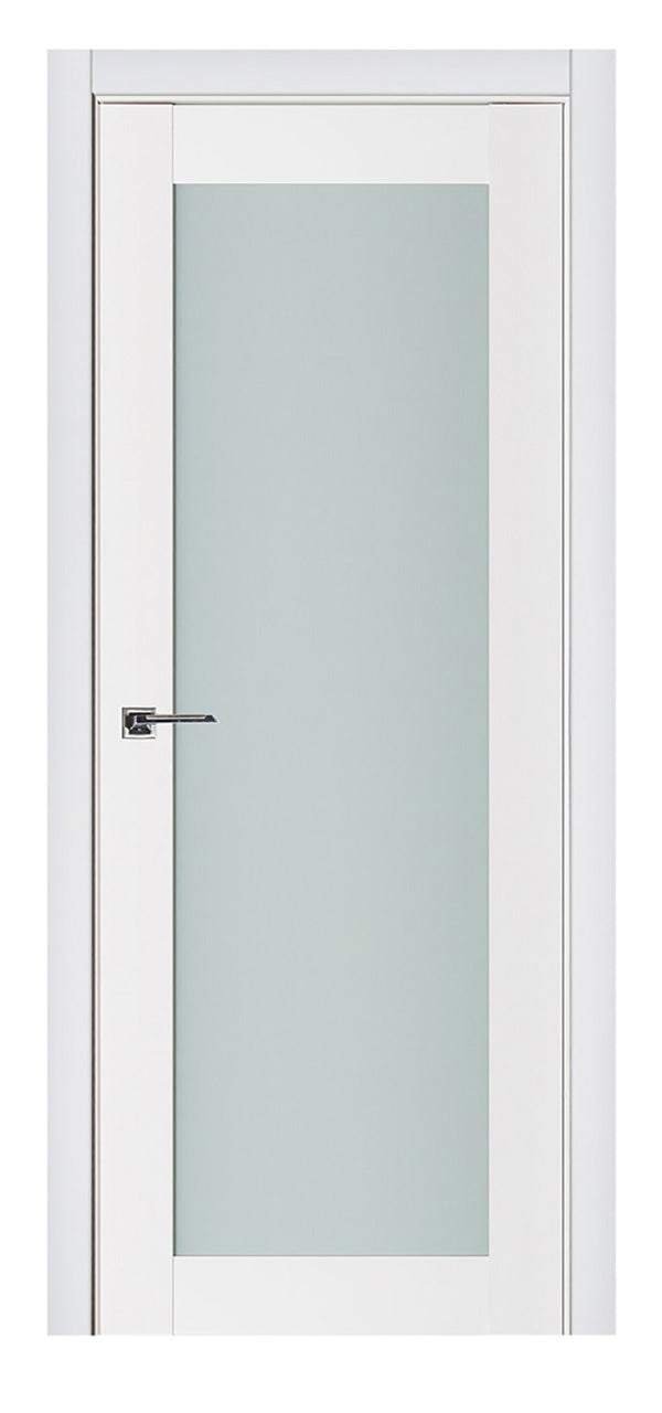 Nova Triplex 054 Soft White Laminated Modern Interior Door