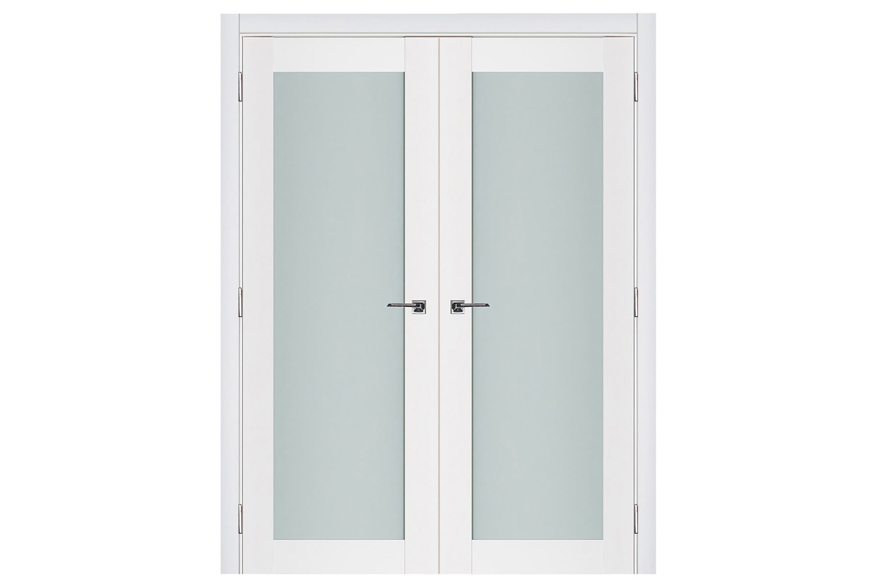 Nova Triplex 054 Soft White Laminated Modern Interior Door - Double Door