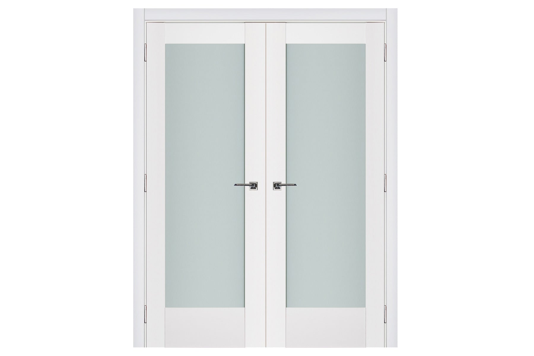 Nova Triplex 056 Soft White Laminated Modern Interior Door - Double Door