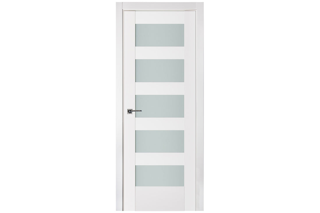 Nova Triplex 057 Soft White Laminated Modern Interior Door - Single Door