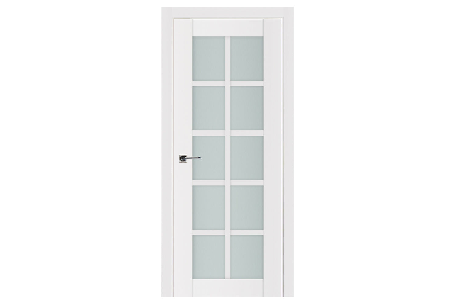 Nova Triplex 10-Lite Soft White Laminated French Door - Single Door