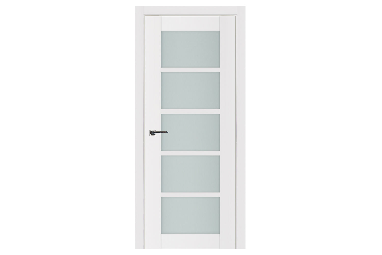 Nova Triplex 5-Lite Soft White Laminated French Door - Single Door