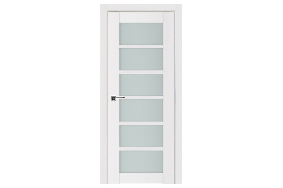 Nova Triplex 6-Lite Soft White Laminated French Door - Single Door