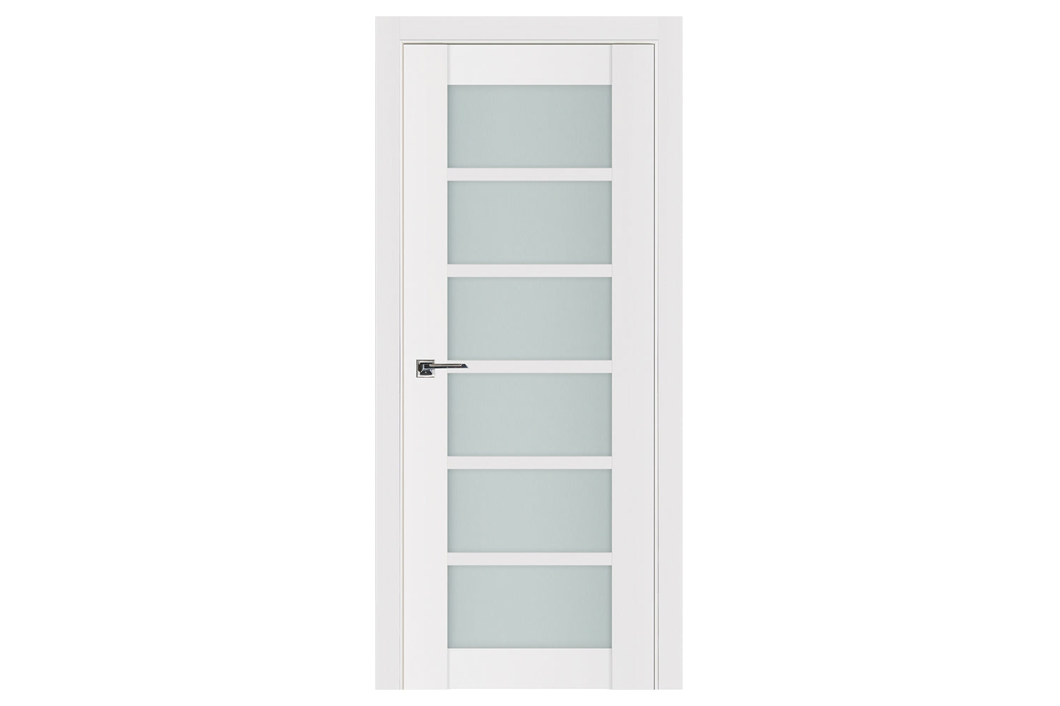 Nova Triplex 6-Lite Soft White Laminated French Door - Single Door