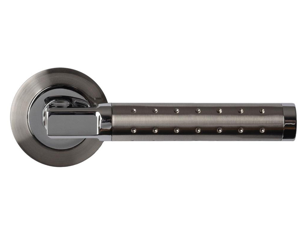 Nova Vega Interior Door Lever in Two Tone Polished Chrome