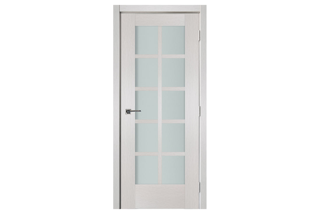 Nova 10-Lite White Wenge Ext Laminated French Door - Single Door
