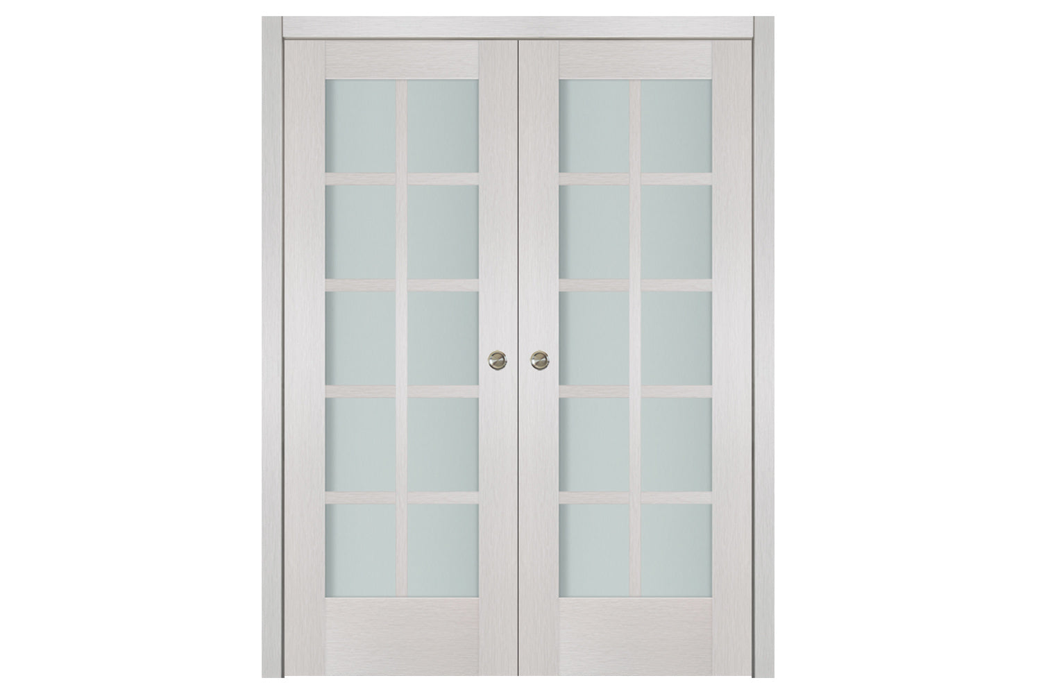 Nova 10-Lite White Wenge Ext Laminated French Door - Double Pocket