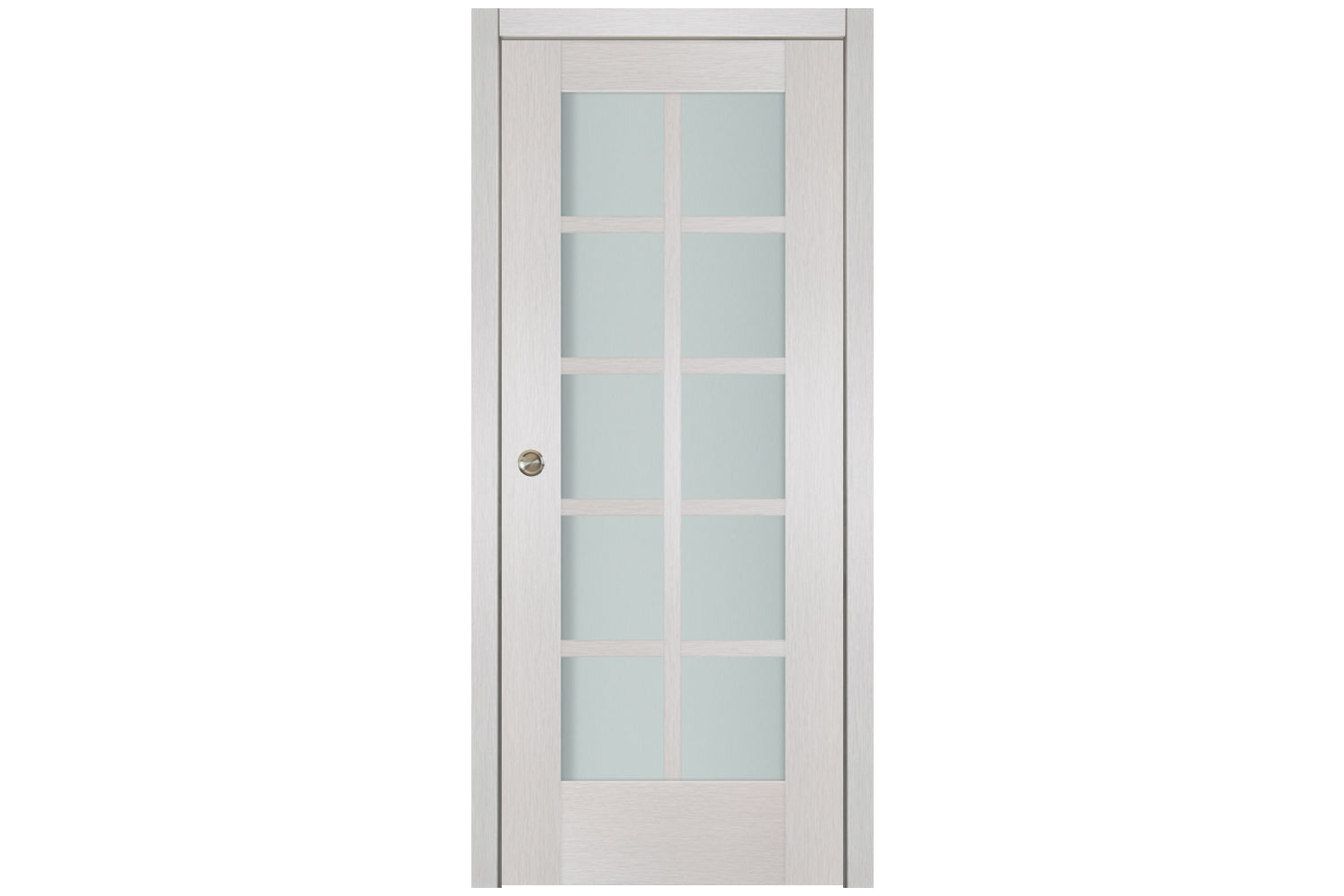 Nova 10-Lite White Wenge Ext Laminated French Door - Single Pocket