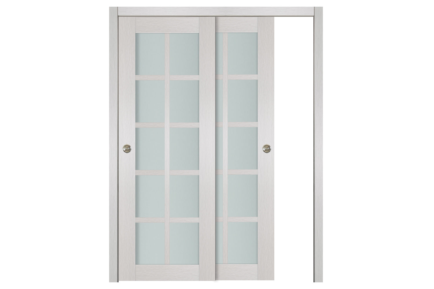 Nova 10-Lite White Wenge Laminated French Door - Bypass Door