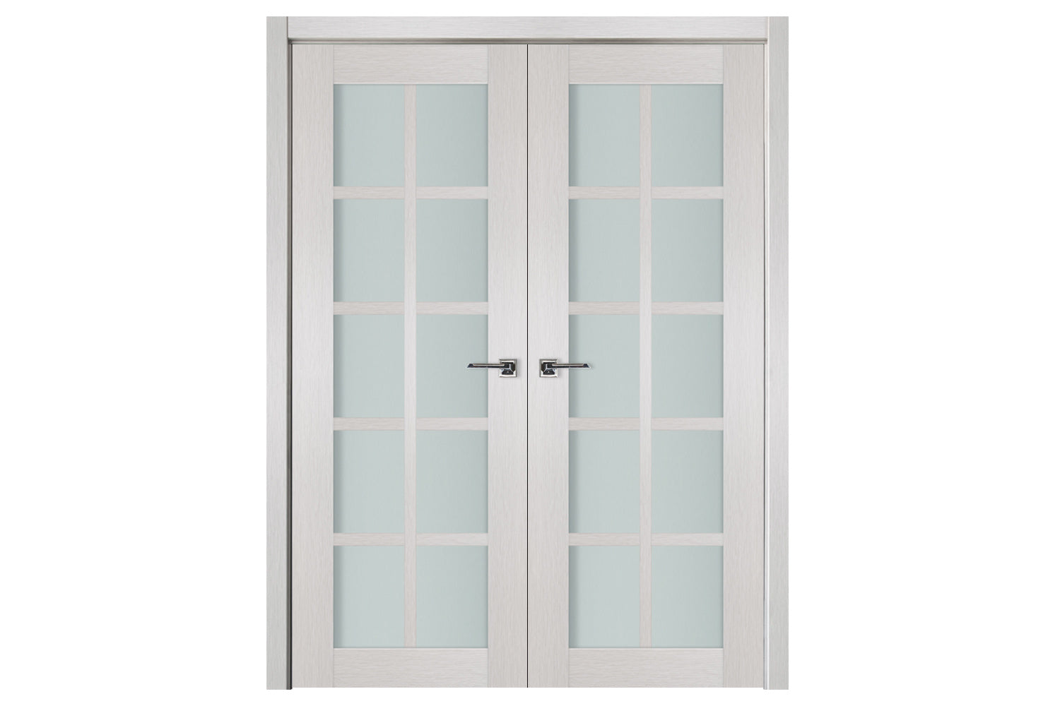 Nova 10-Lite White Wenge Laminated French Door - Double Door