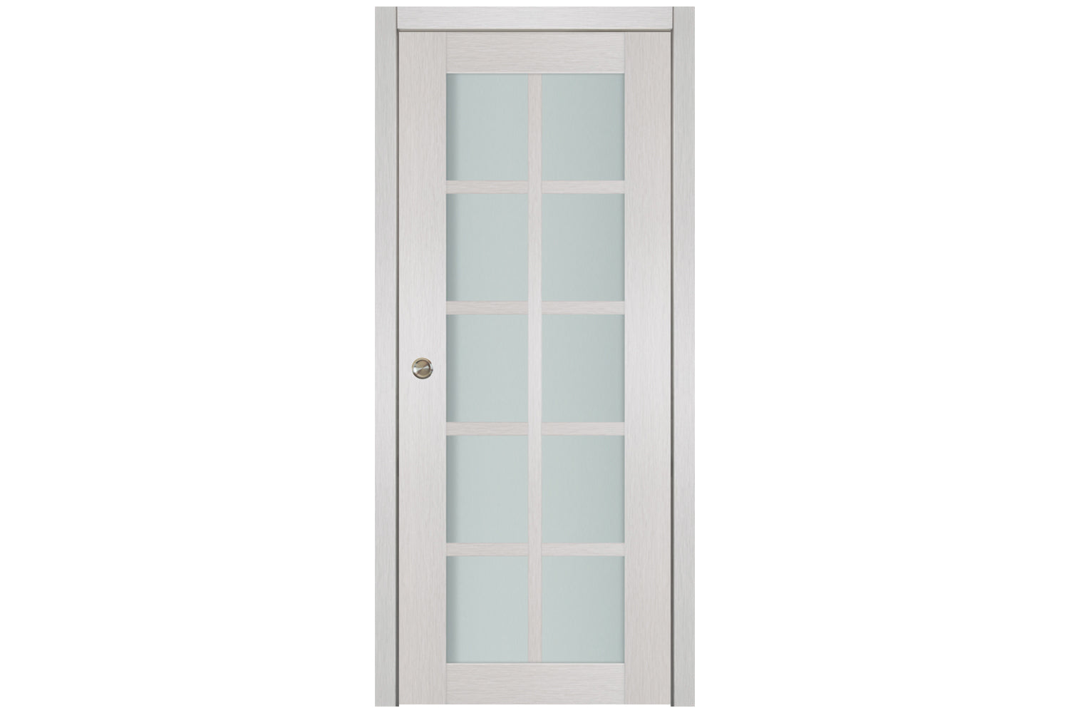 Nova 10-Lite White Wenge Laminated French Door - Single Pocket