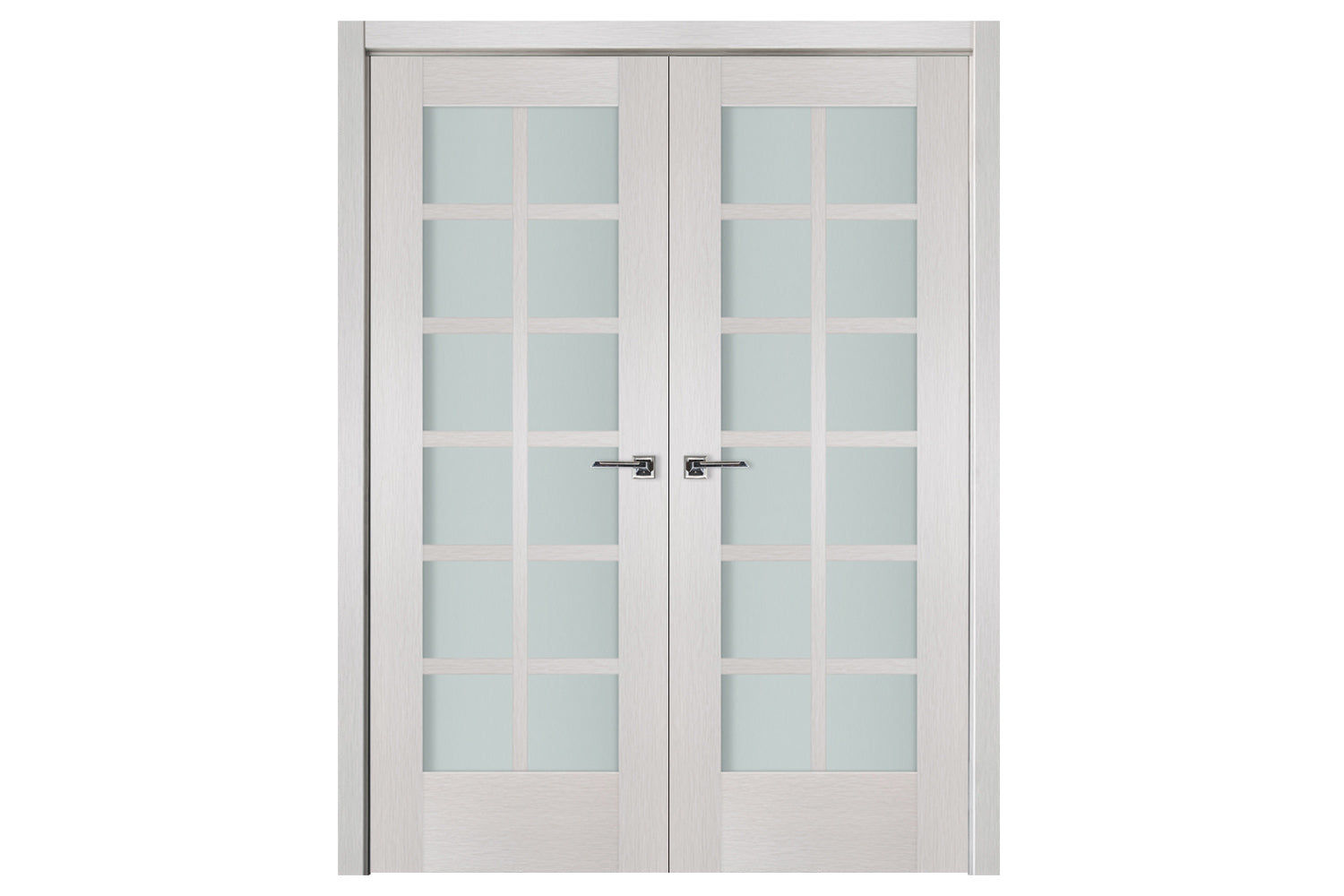Nova 12-Lite White Wenge Ext Laminated French Door - Double Door