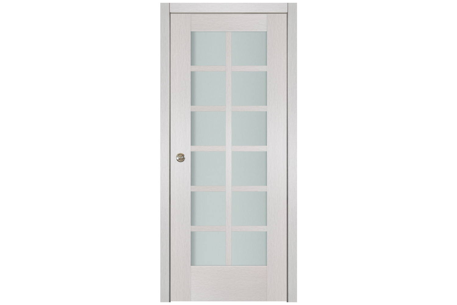 Nova 12-Lite White Wenge Ext Laminated French Door - Single Pocket