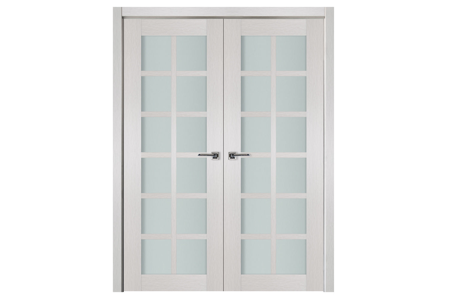 Nova 12-Lite White Wenge Laminated French Door - Double Door