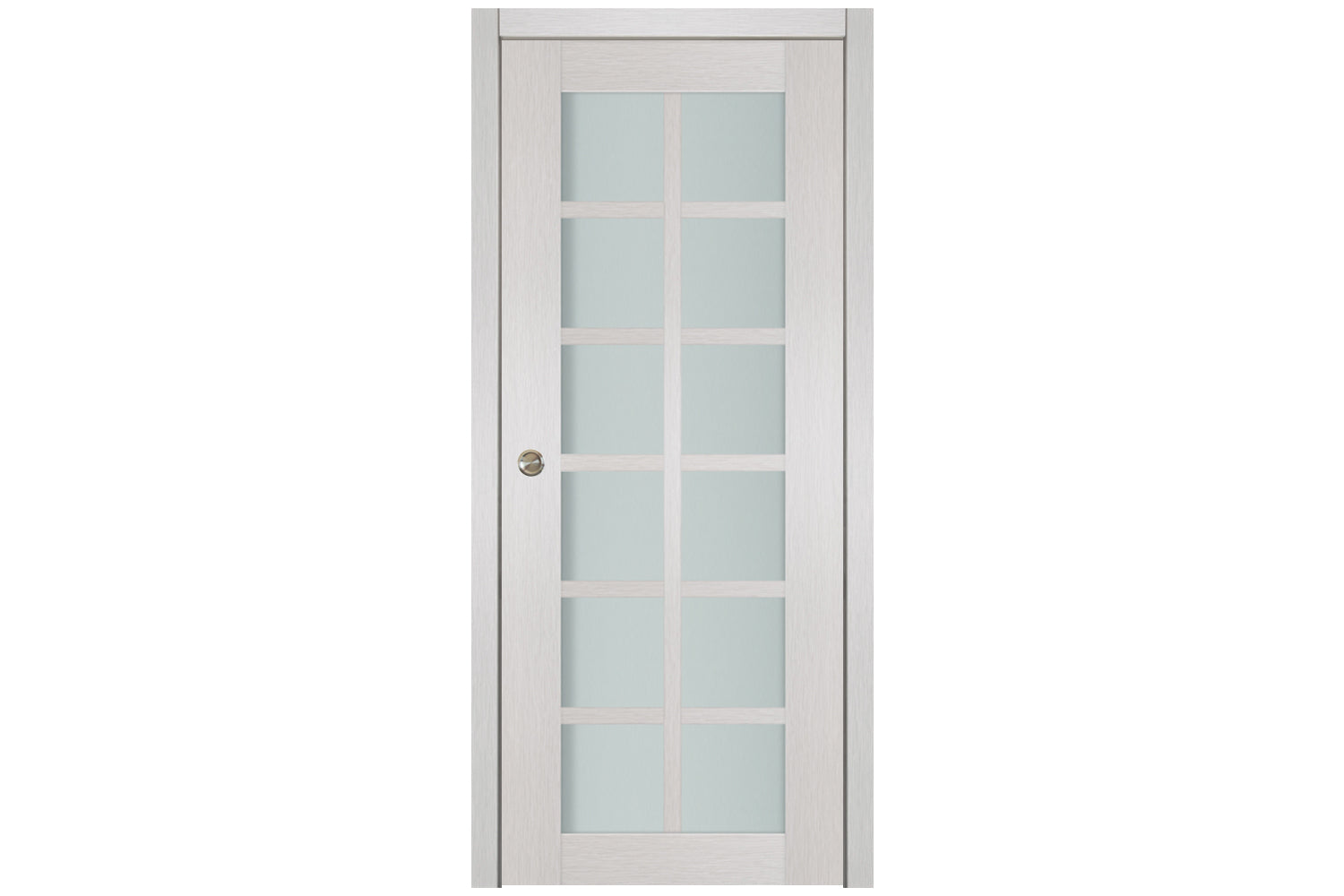 Nova 12-Lite White Wenge Laminated French Door - Single Pocket