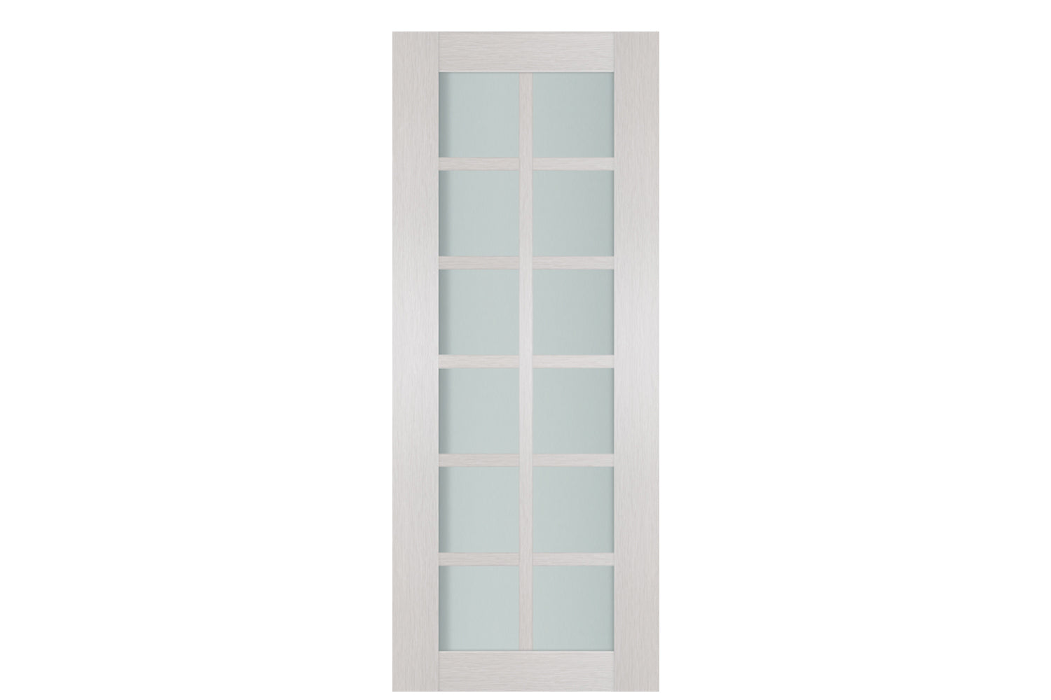 Nova 12-Lite White Wenge Laminated French Door - Slab