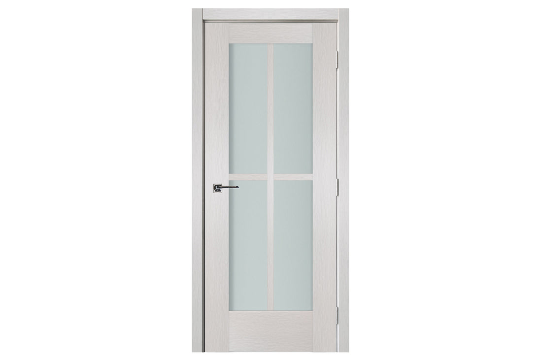 Nova 4-Lite White Wenge Vertical Ext Laminated French Door - Single Door
