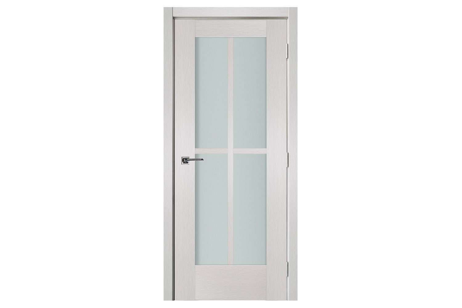 Nova 4-Lite White Wenge Vertical Ext Laminated French Door - Single Door