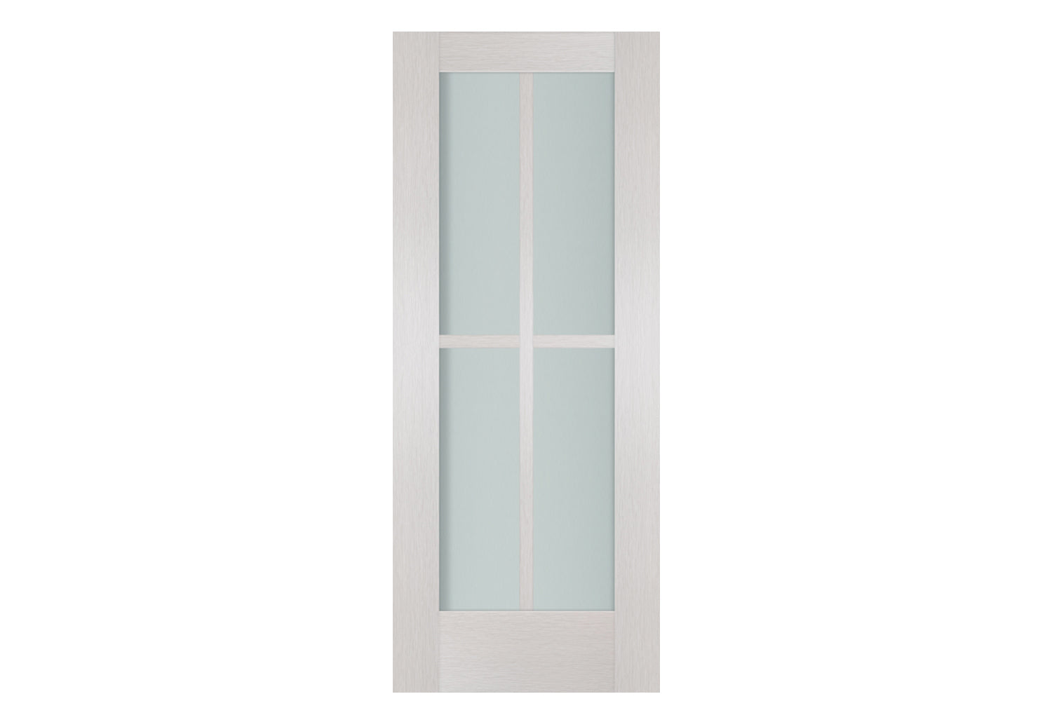 Nova 4-Lite White Wenge Vertical Ext Laminated French Door - Slab