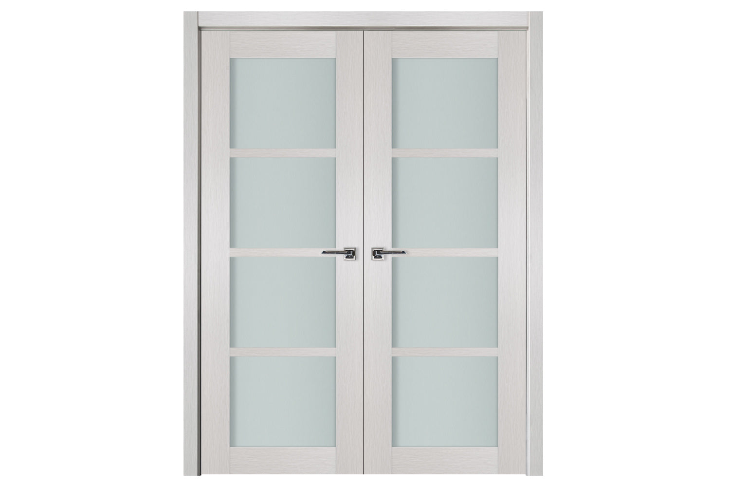 Nova 4-Lite White Wenge Laminated French Door - Double Door