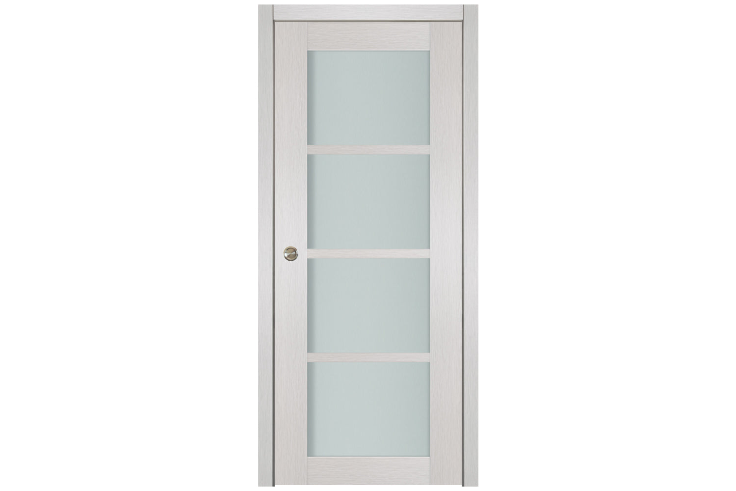 Nova 4-Lite White Wenge Laminated French Door - Single Pocket