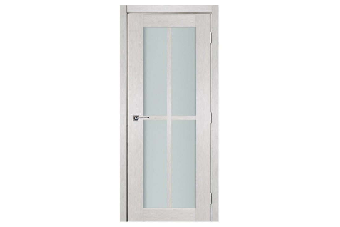 Nova 4-Lite White Wenge Vertical Laminated French Door - Single Door