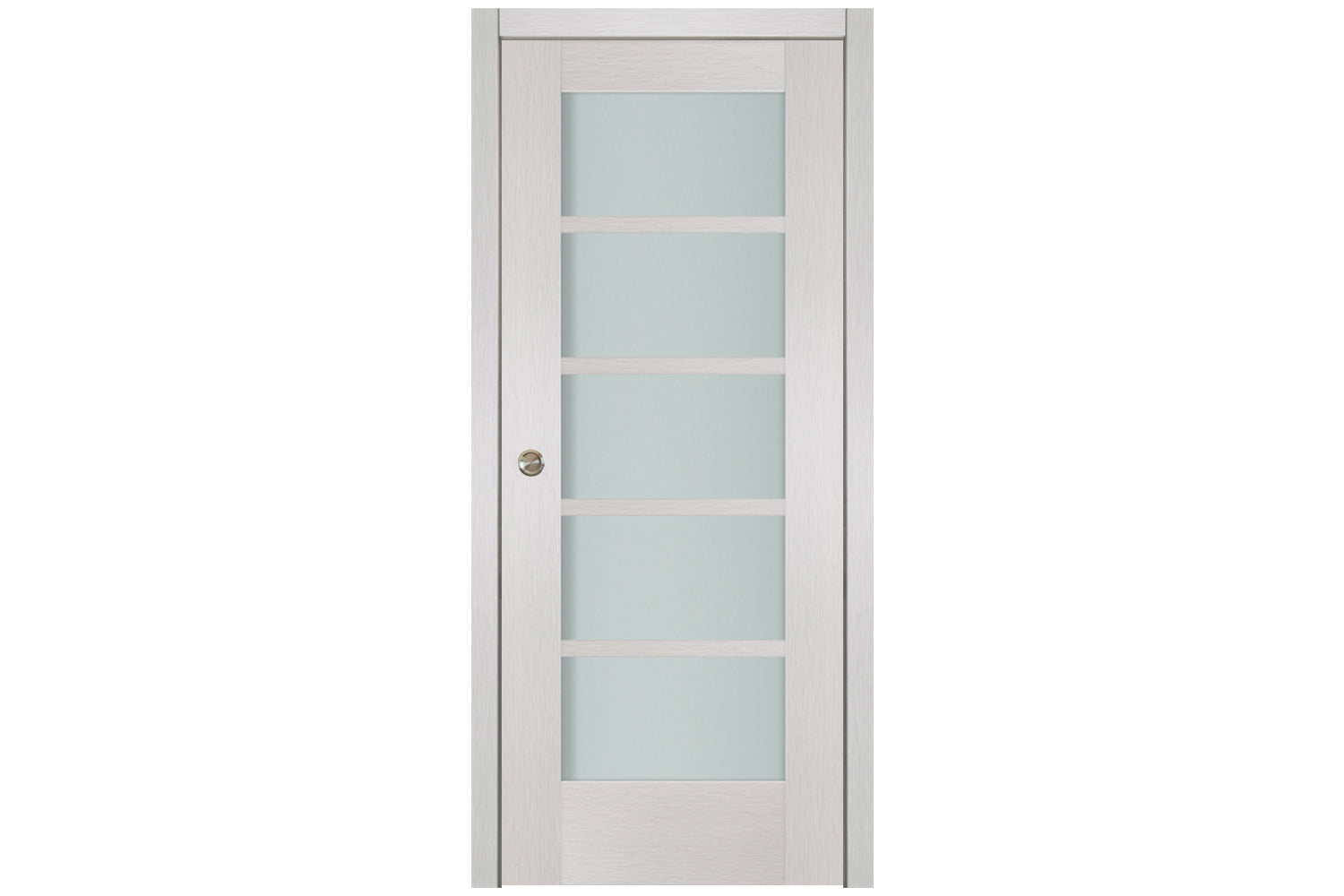 Nova 5-Lite White Wenge Ext Laminated French Door - Single Pocket
