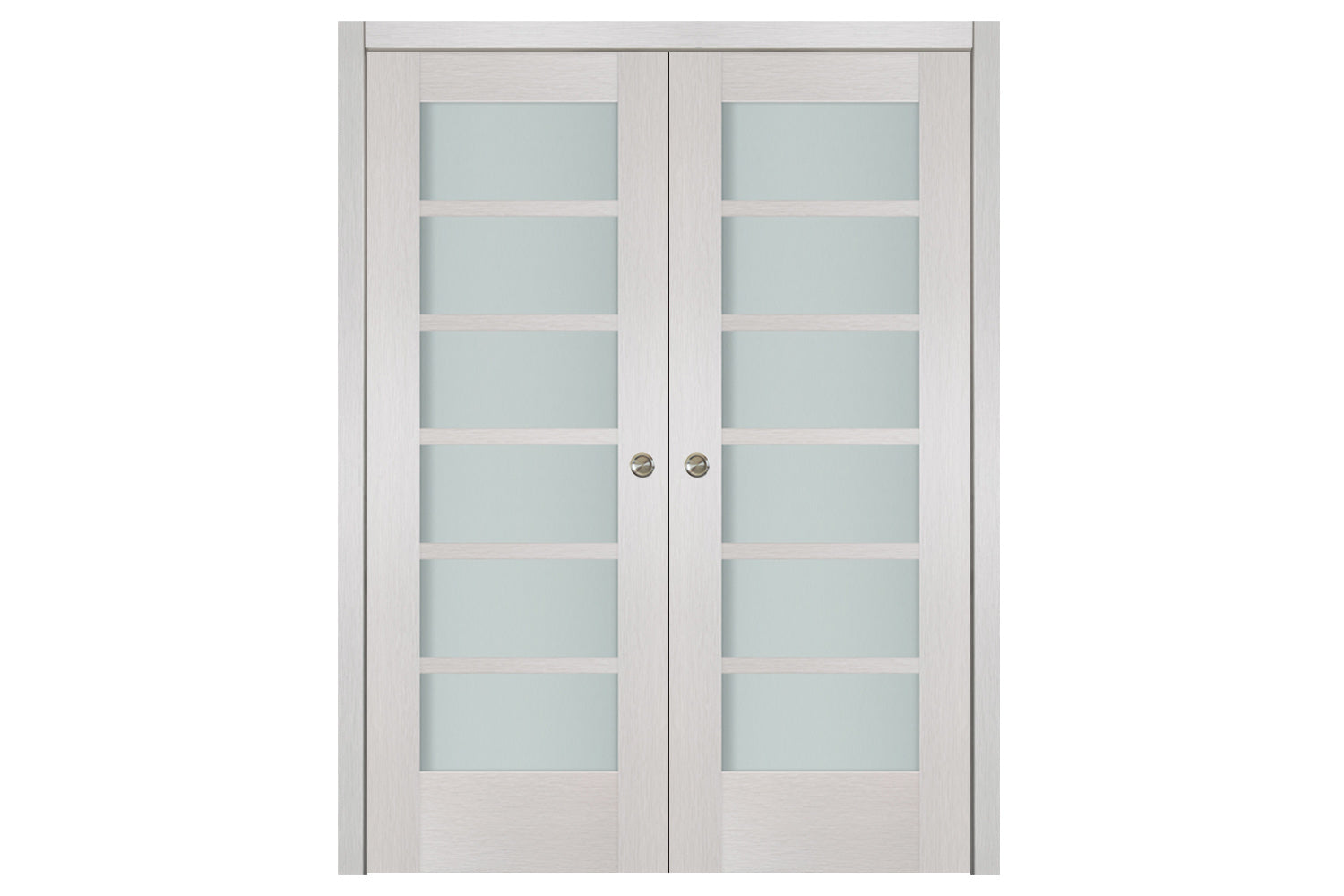 Nova 6-Lite White Wenge Ext Laminated French Door - Double Pocket