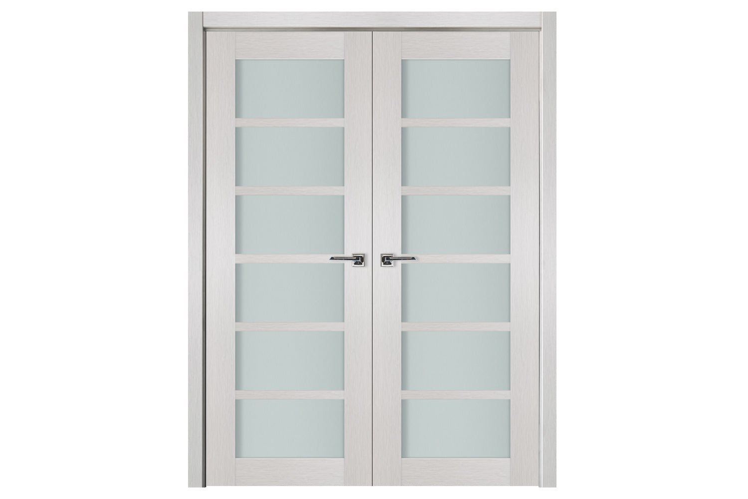 Nova 6-Lite White Wenge Laminated French Door - Double Door