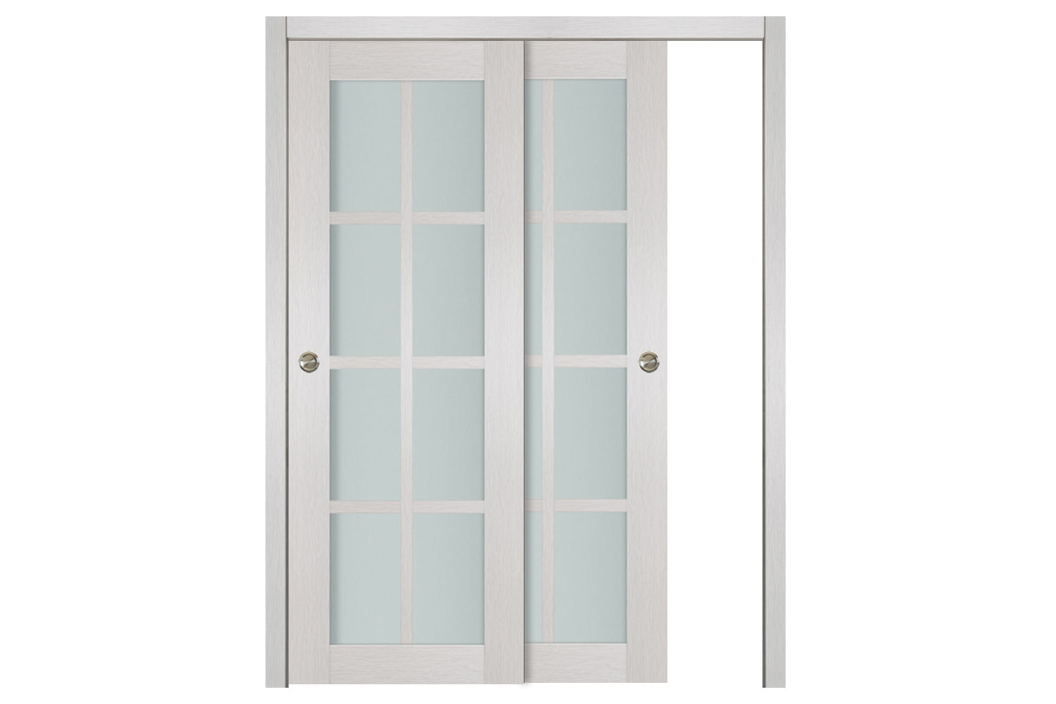 Nova 8-Lite White Wenge Laminated French Door - Bypass Door
