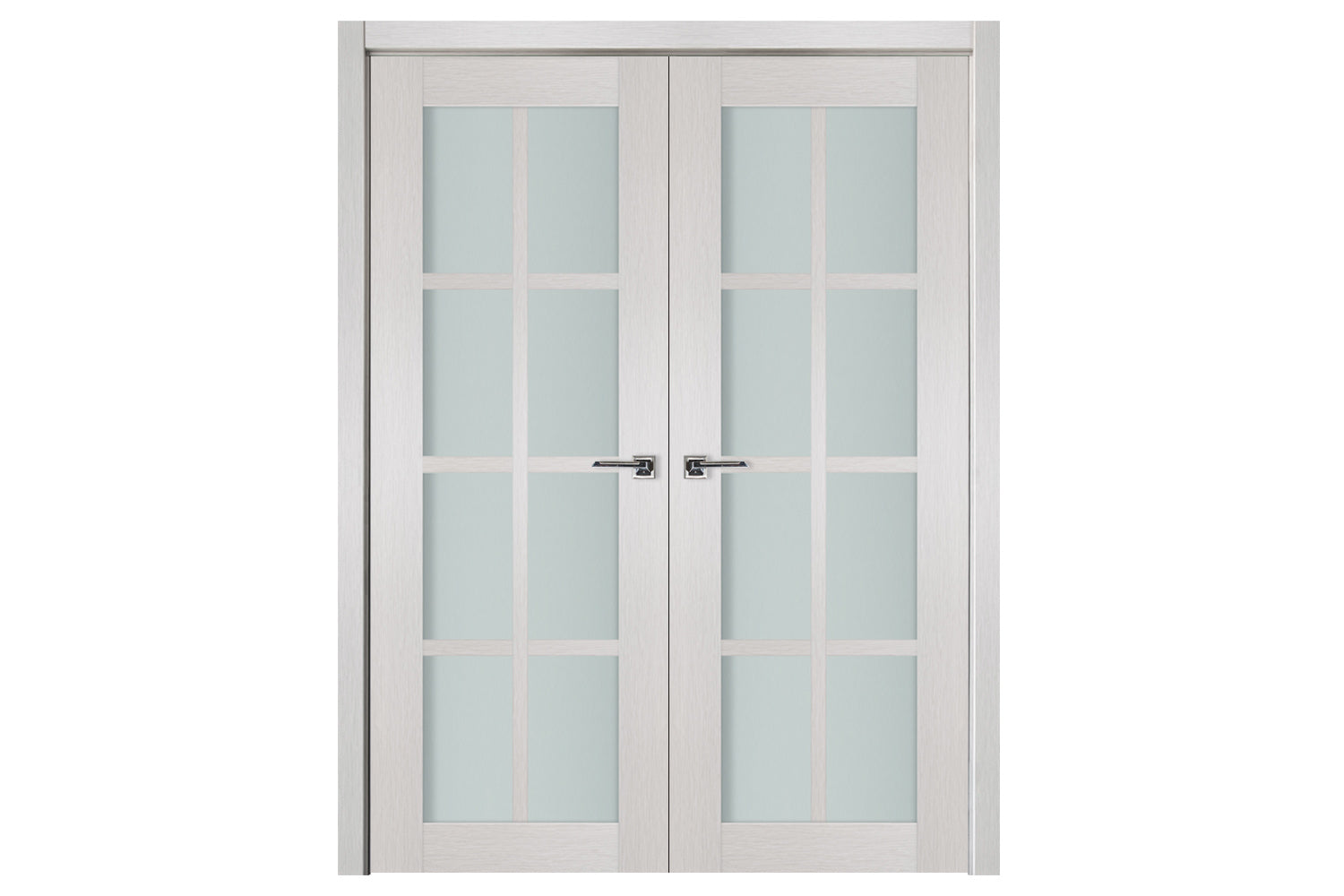 Nova 8-Lite White Wenge Laminated French Door - Double Door